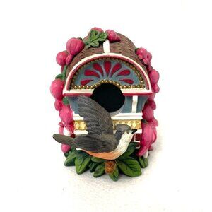 Vyg Carriage House Perch Figurine Hamilton Collection Birdhouses in Bloom 1997